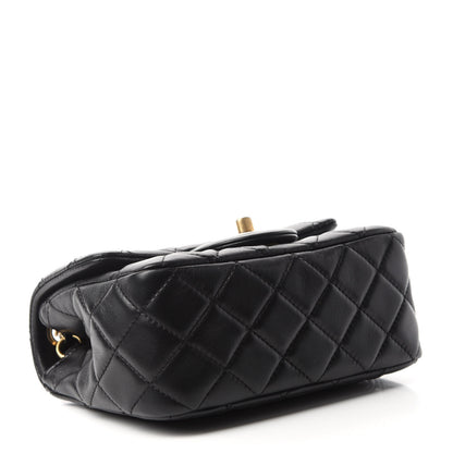 Chanel Lambskin Quilted Mini Pearl Crush Flap Black 4 of 11