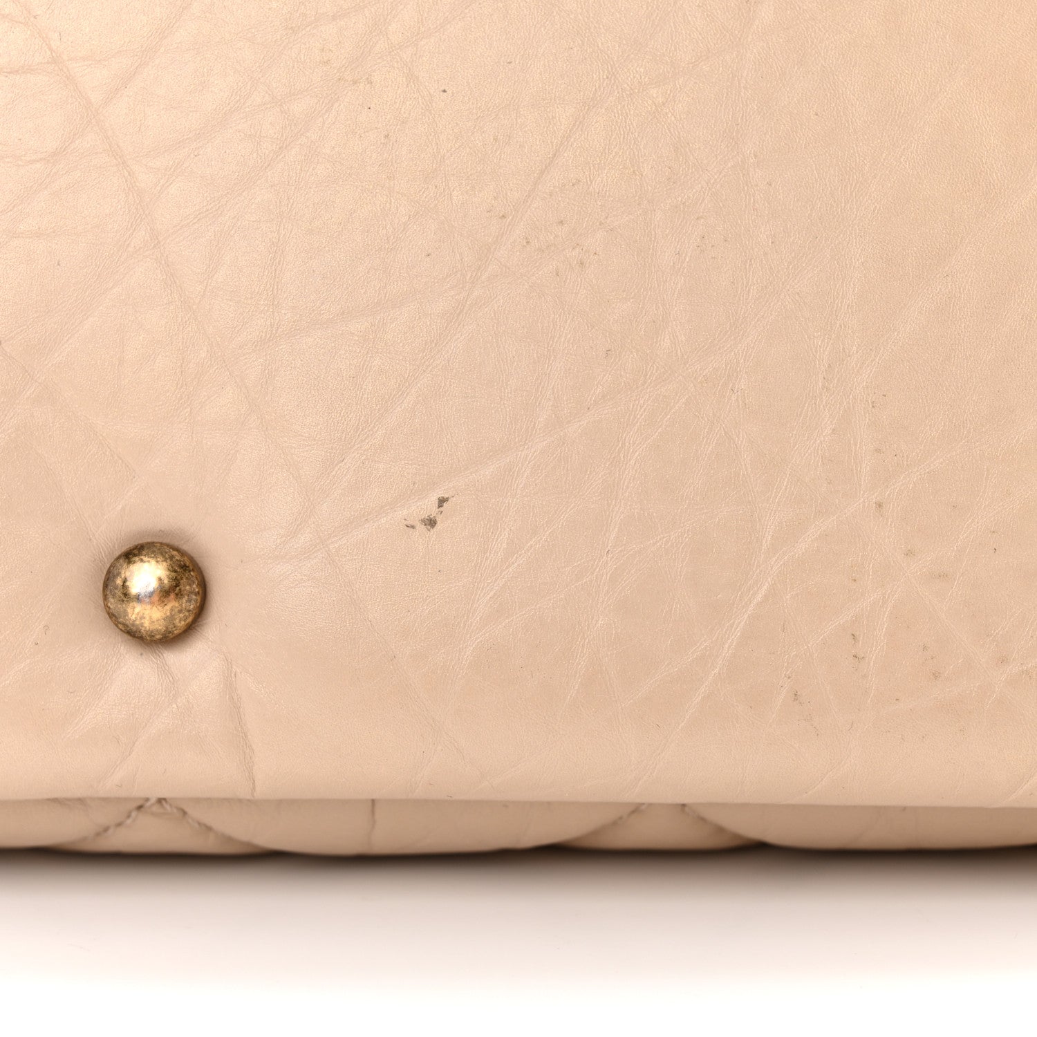Chanel Aged Calfskin Quilted Large Pondichery Flap Beige 14 of 14