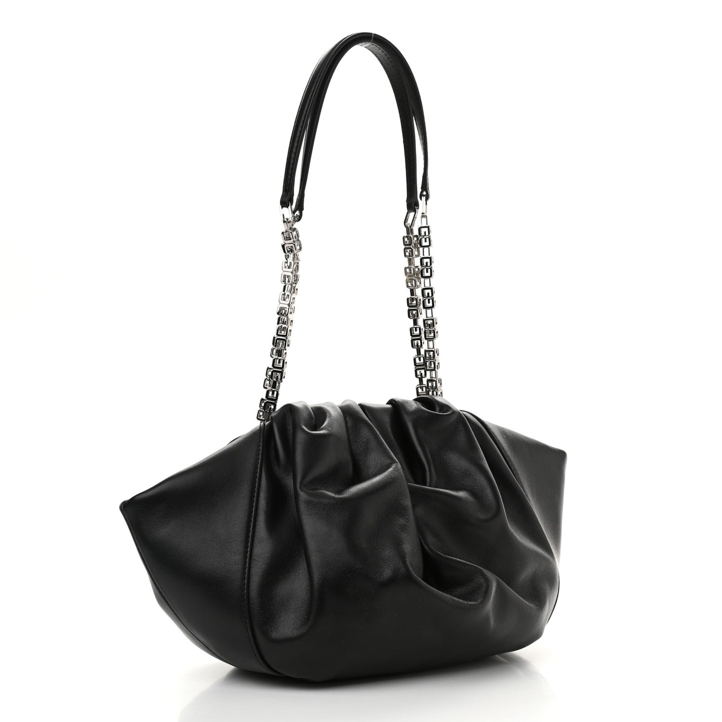 Calfskin Kenny Shoulder Bag Black