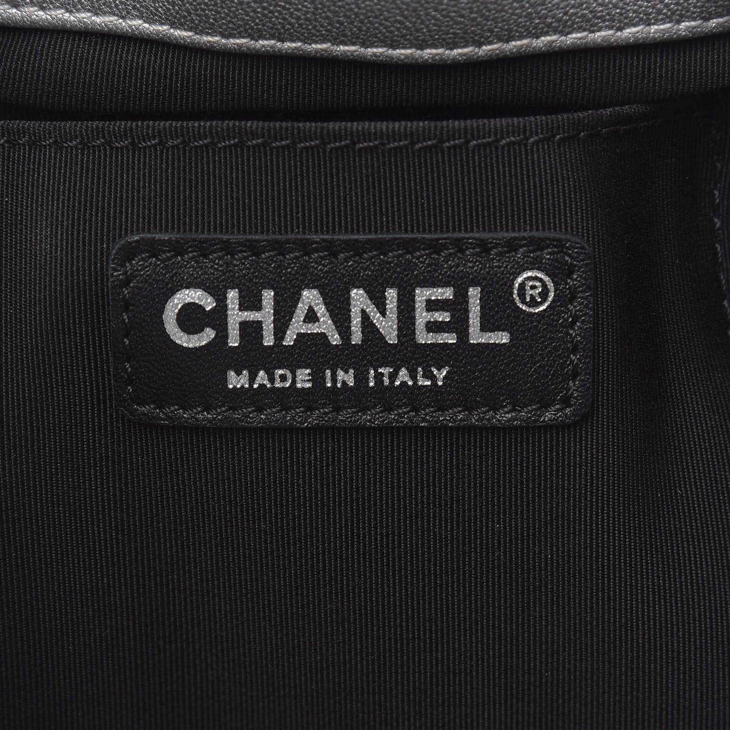 Chanel Metallic Lambskin Studded Chevron Quilted Small Stud Wars Drawstring Bag Silver 6 of 11