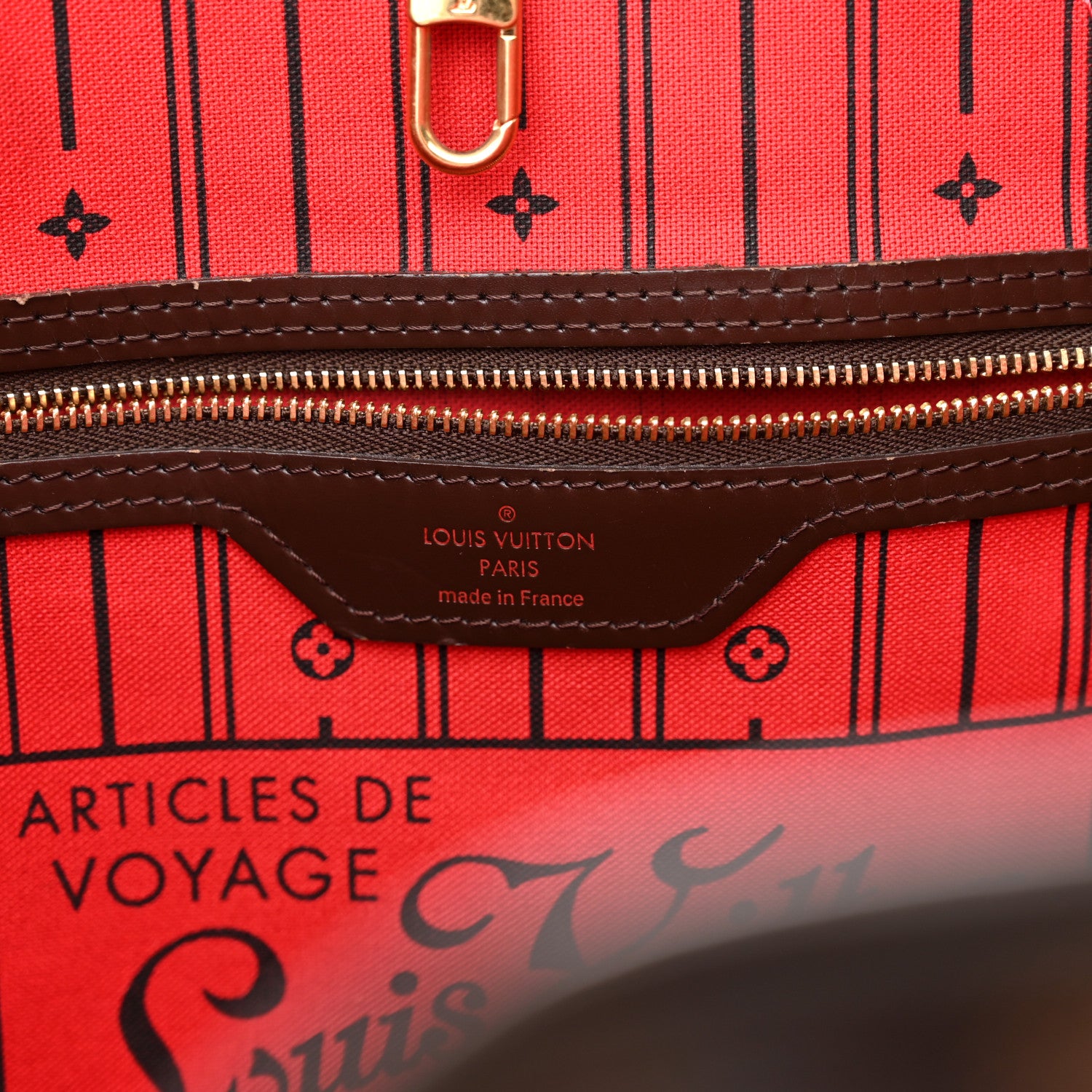 Louis Vuitton Damier Ebene Neverfull MM 6 of 14