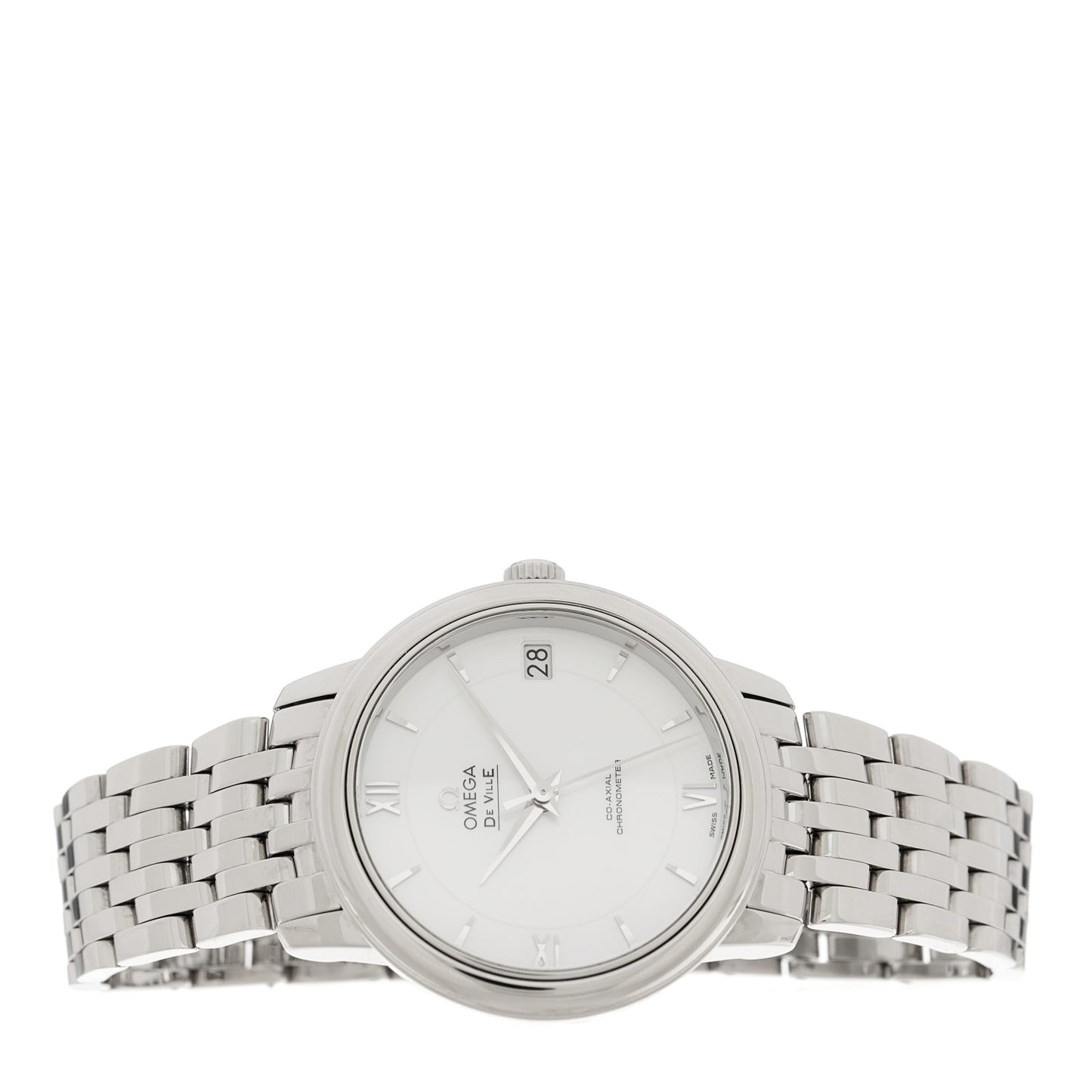 Stainless Steel Mother of Pearl 32mm De Ville Prestige Co-Axial Automatic Watch 424.10.33.20.05.001