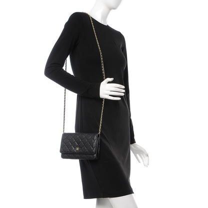 Chanel Caviar Quilted Wallet On Chain WOC Black 2 of 8