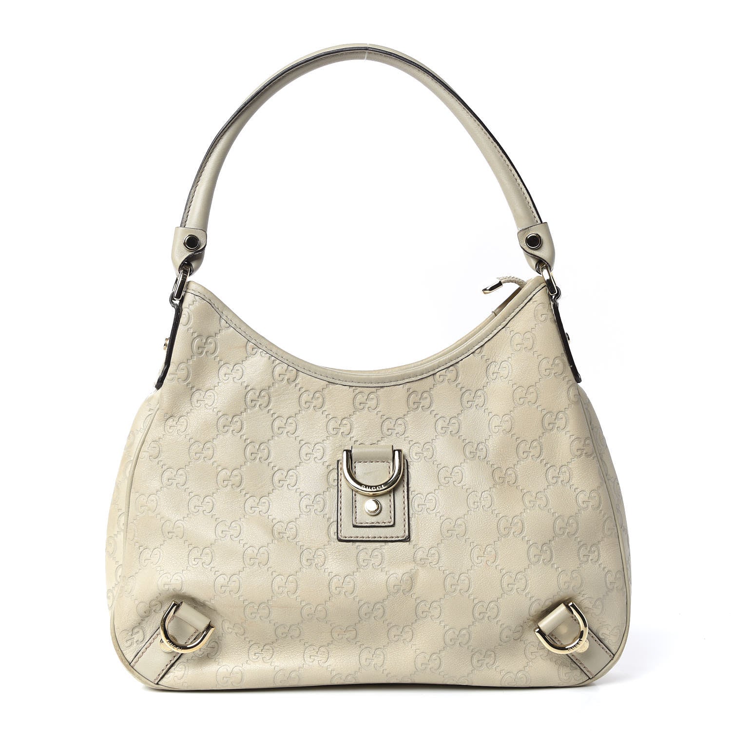 Gucci Guccissima Medium Abbey D Ring Hobo Off White 1 of 11