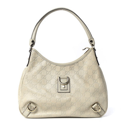 Gucci Guccissima Medium Abbey D Ring Hobo Off White 1 of 11