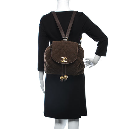 Chanel Wool Quilted Backpack Brown 2 of 15