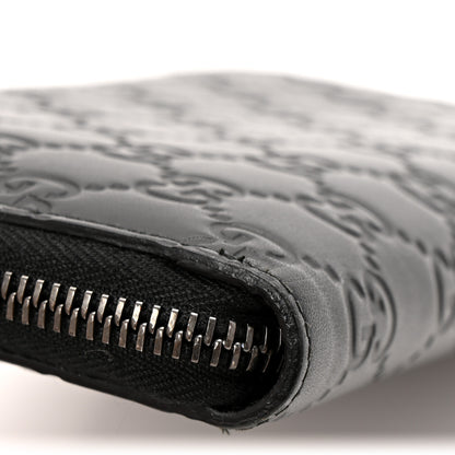 Gucci Guccissima Signature Zip Around Organizer Wallet Black 10 of 10