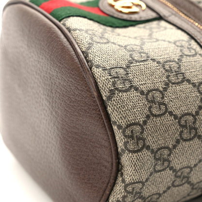 Gucci GG Supreme Monogram Textured Calfskin Web Ophidia Vanity Cosmetic Case Beige Ebony New Acero 10 of 11