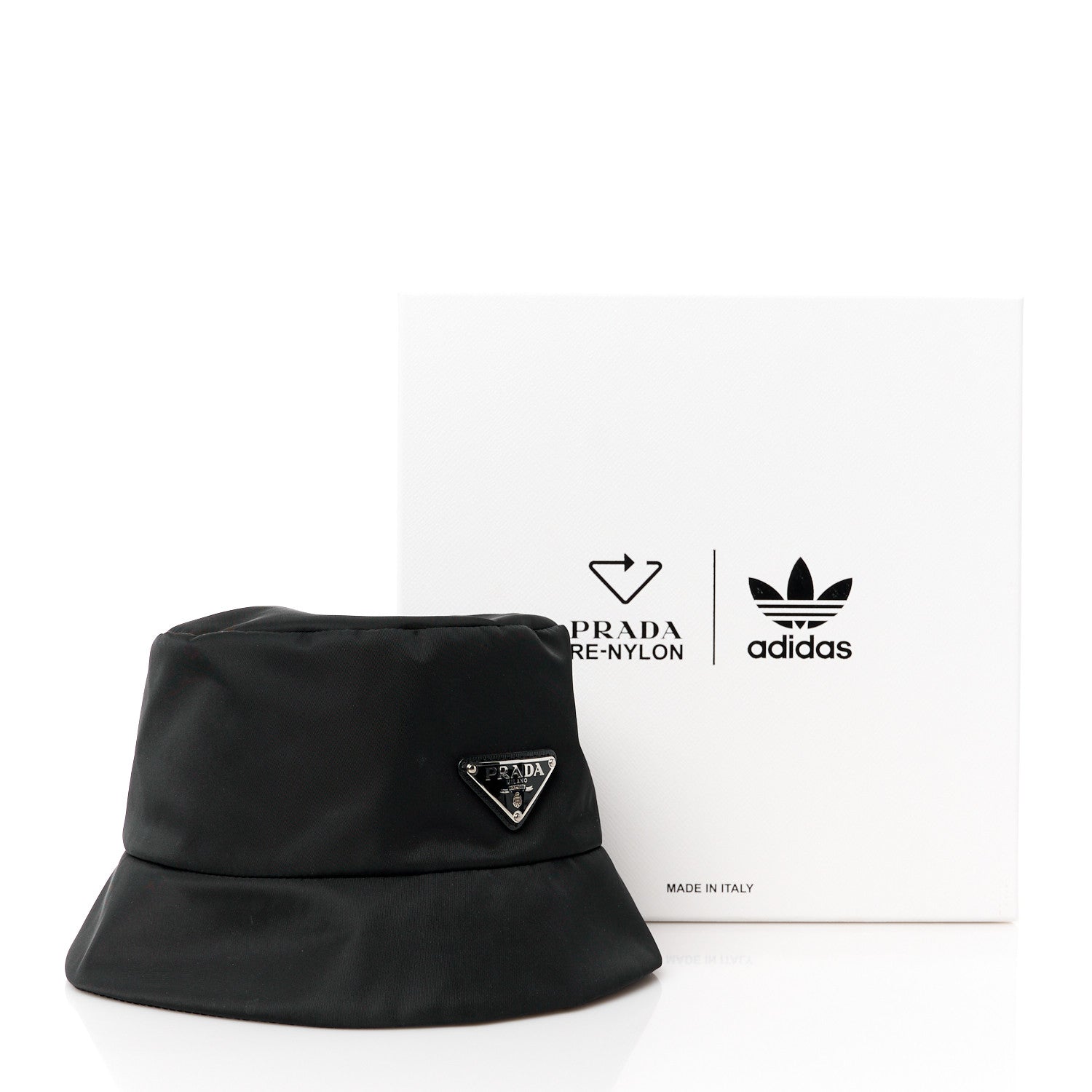 Prada X ADIDAS Re-Nylon Triangle Bucket Hat M Black 11 of 11