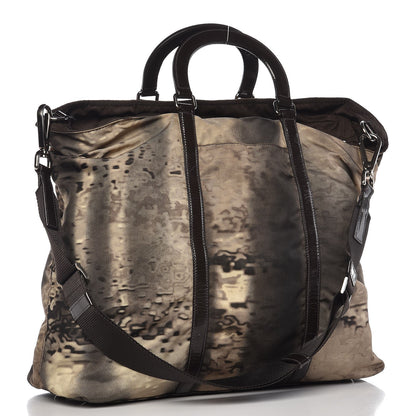 Prada Tessuto Nylon Stampato Tote Brown 3 of 7