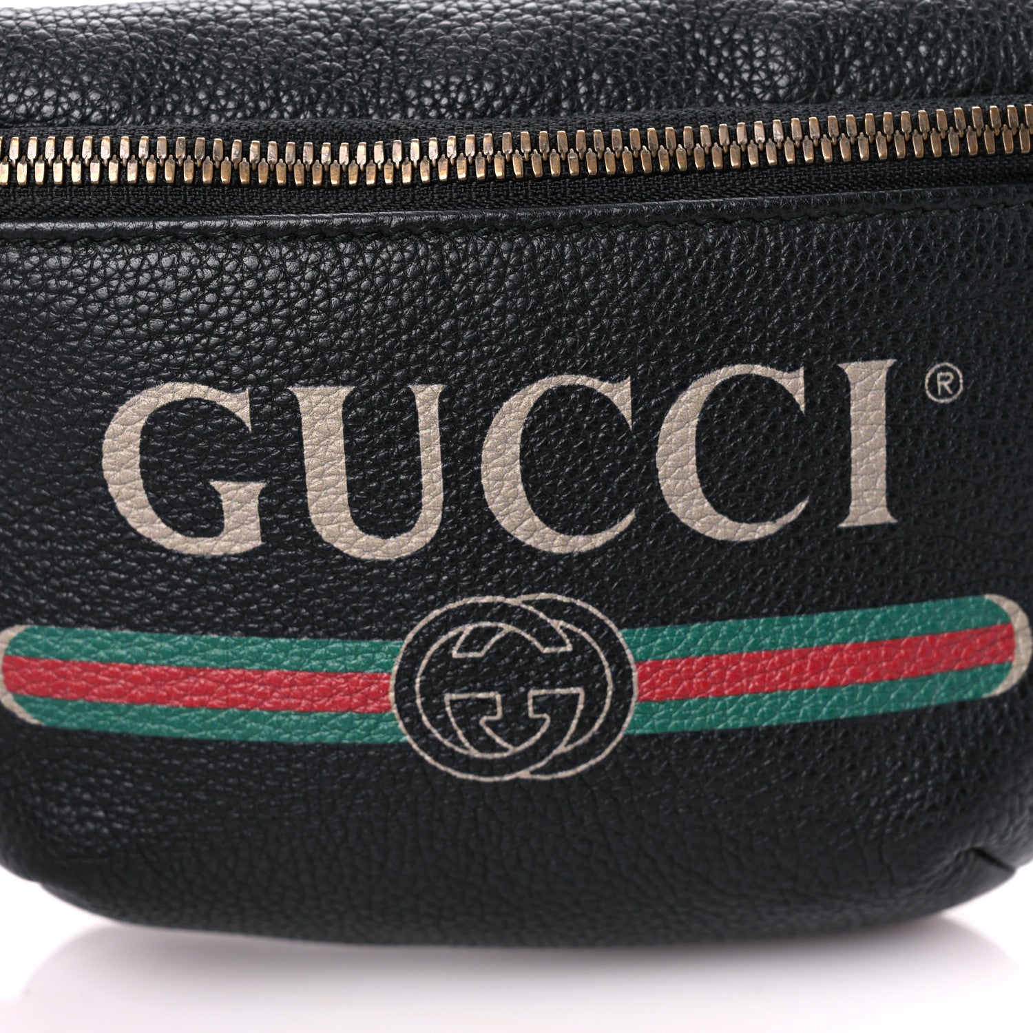 Gucci Grained Calfskin Small Logo Belt Bag Black 11 of 13