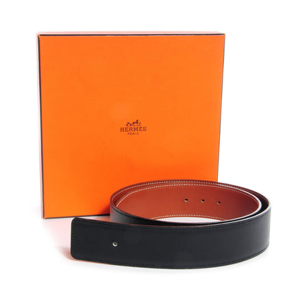 Hermes Chamonix Box Reversible 42mm Belt 80 Noir Gold 4 of 6