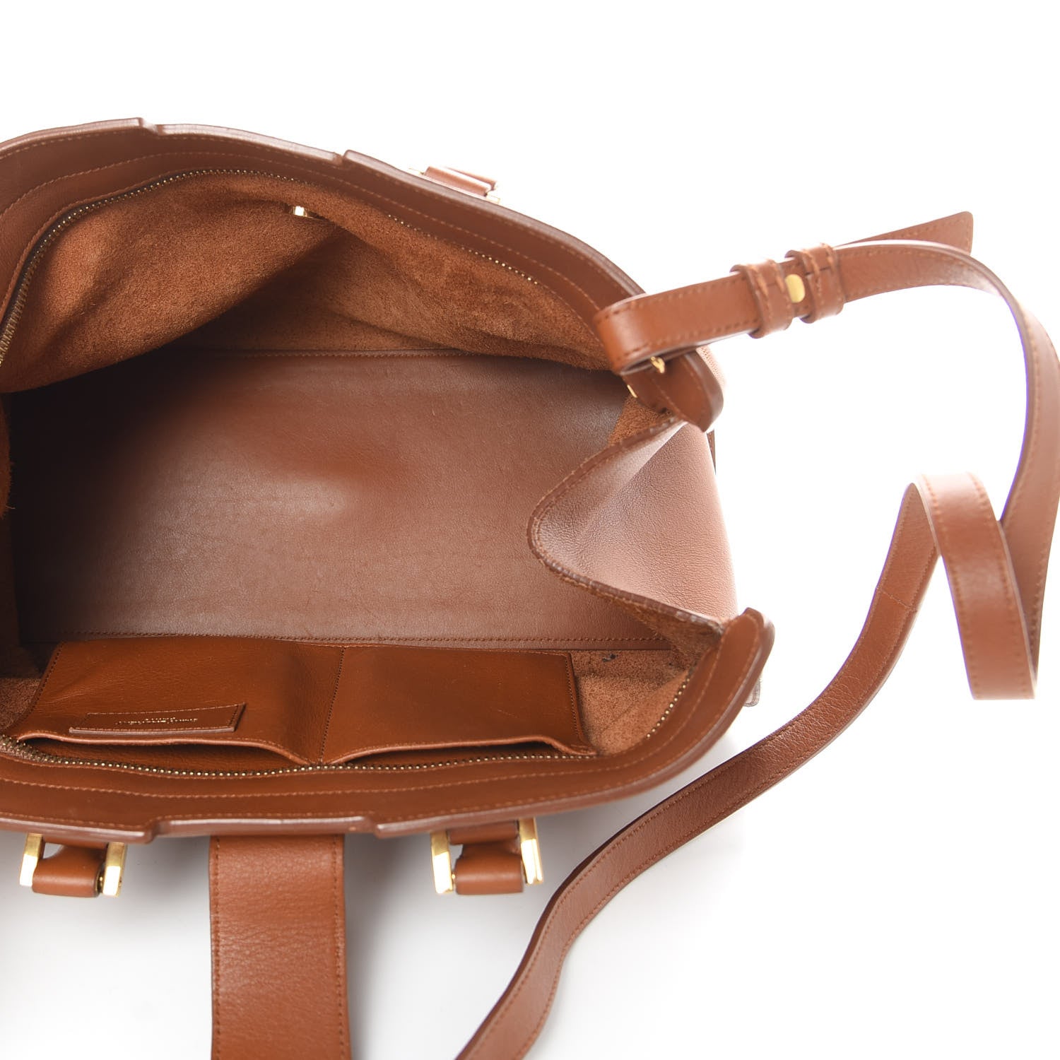 Saint Laurent Calfskin Small Classic Y Cabas Cognac 5 of 20