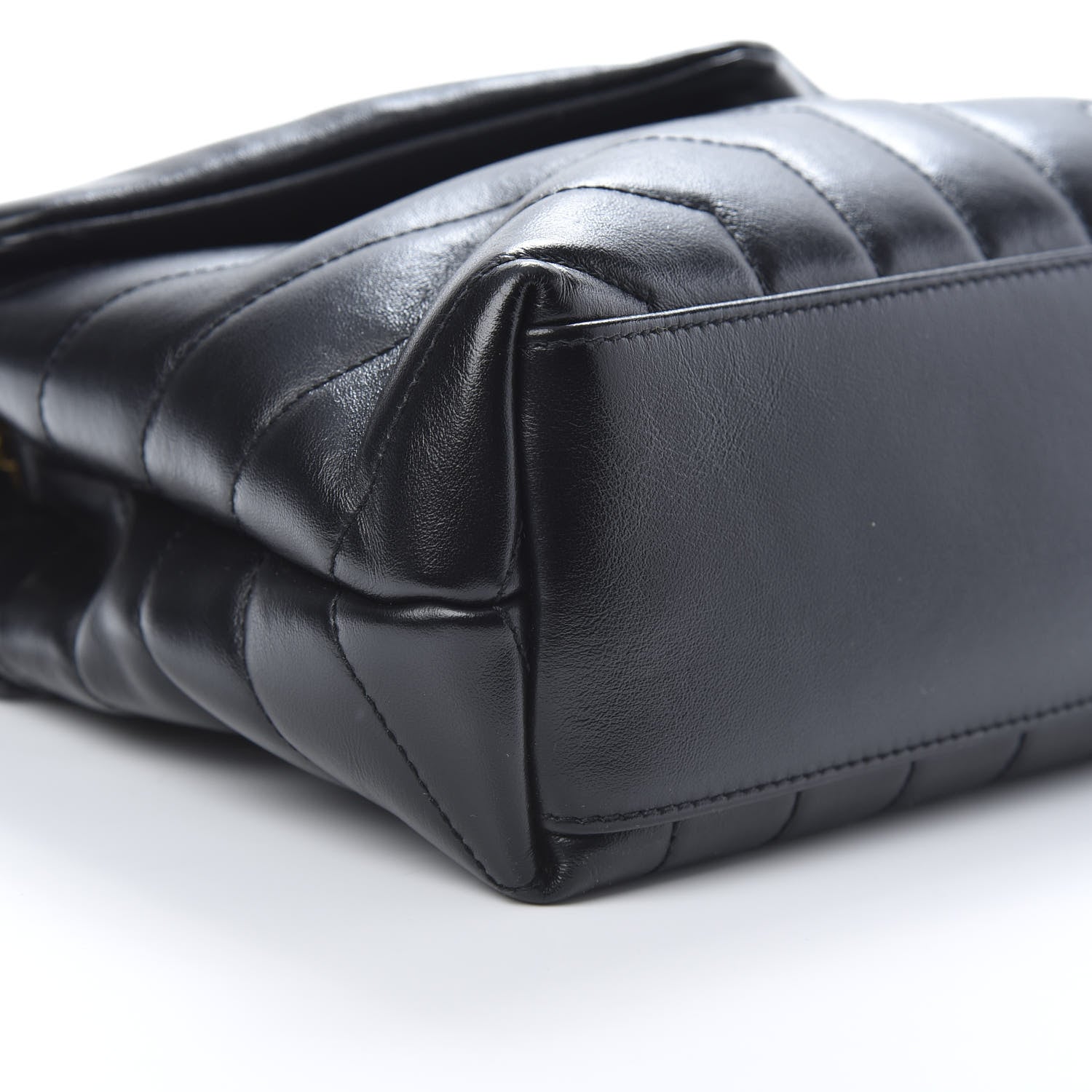 Saint Laurent Calfskin Y Quilted Monogram Small Loulou Chain Satchel Black 8 of 12