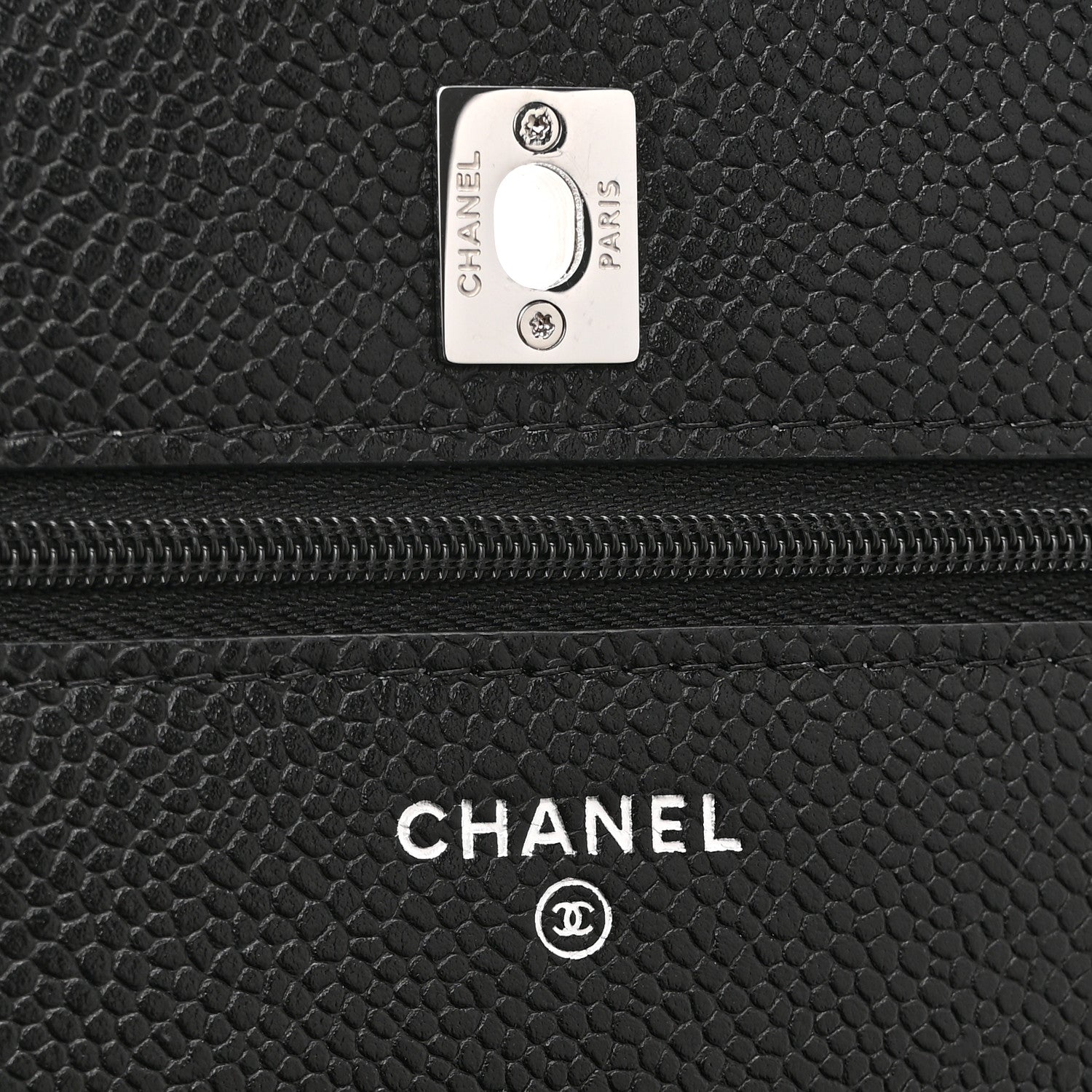 Chanel Caviar Quilted CC Turnlock Wallet On Chain WOC Black 6 of 11