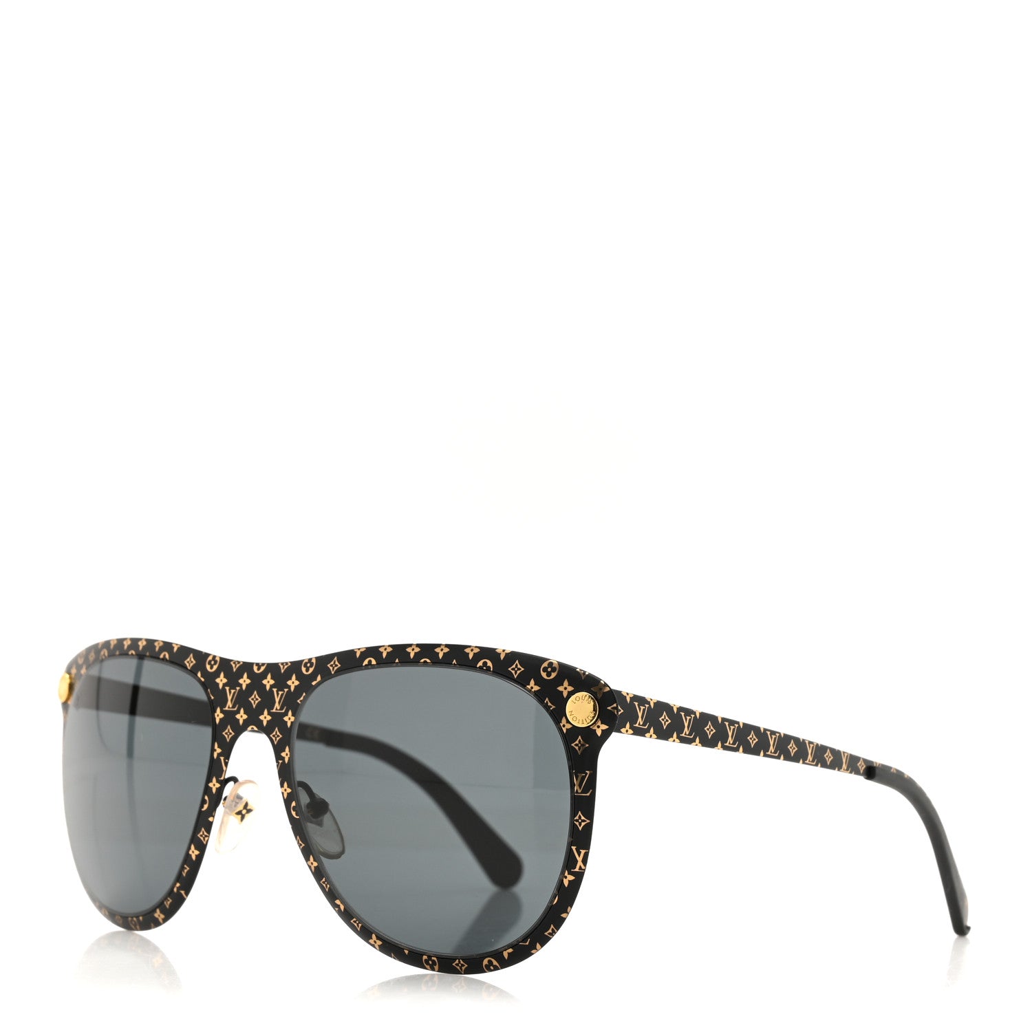 Louis Vuitton Monogram Vertigo Sunglasses Z0966U Black Gold 1 of 9