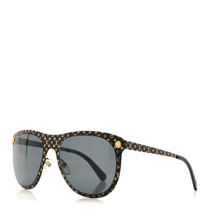 Louis Vuitton Monogram Vertigo Sunglasses Z0966U Black Gold 1 of 9