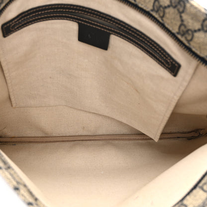 Gucci GG Plus Monogram Large Flat Messenger Bag Beige Blue 5 of 13