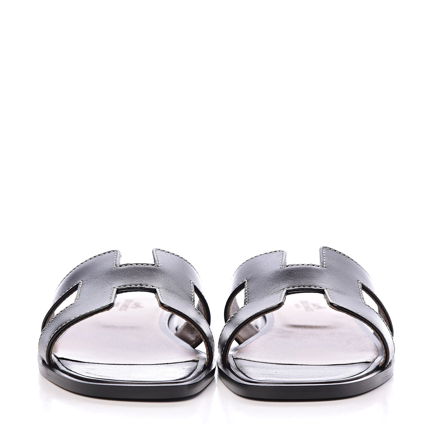 Box Calfskin Oran Sandals 36 Black