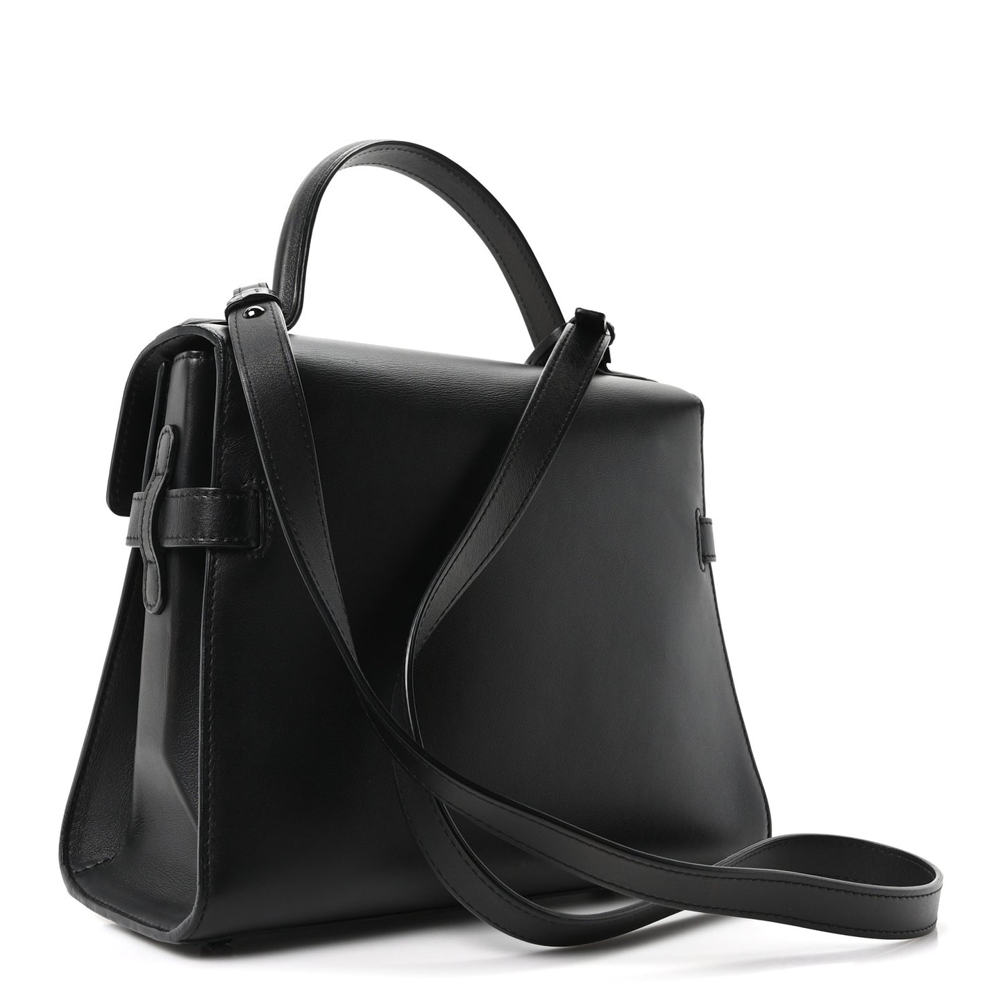 Calfskin MM Tempete Satchel Black