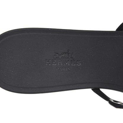 Hermes Rubber Chaine d'Ancre Rivage Sandals 37 Black 7 of 10