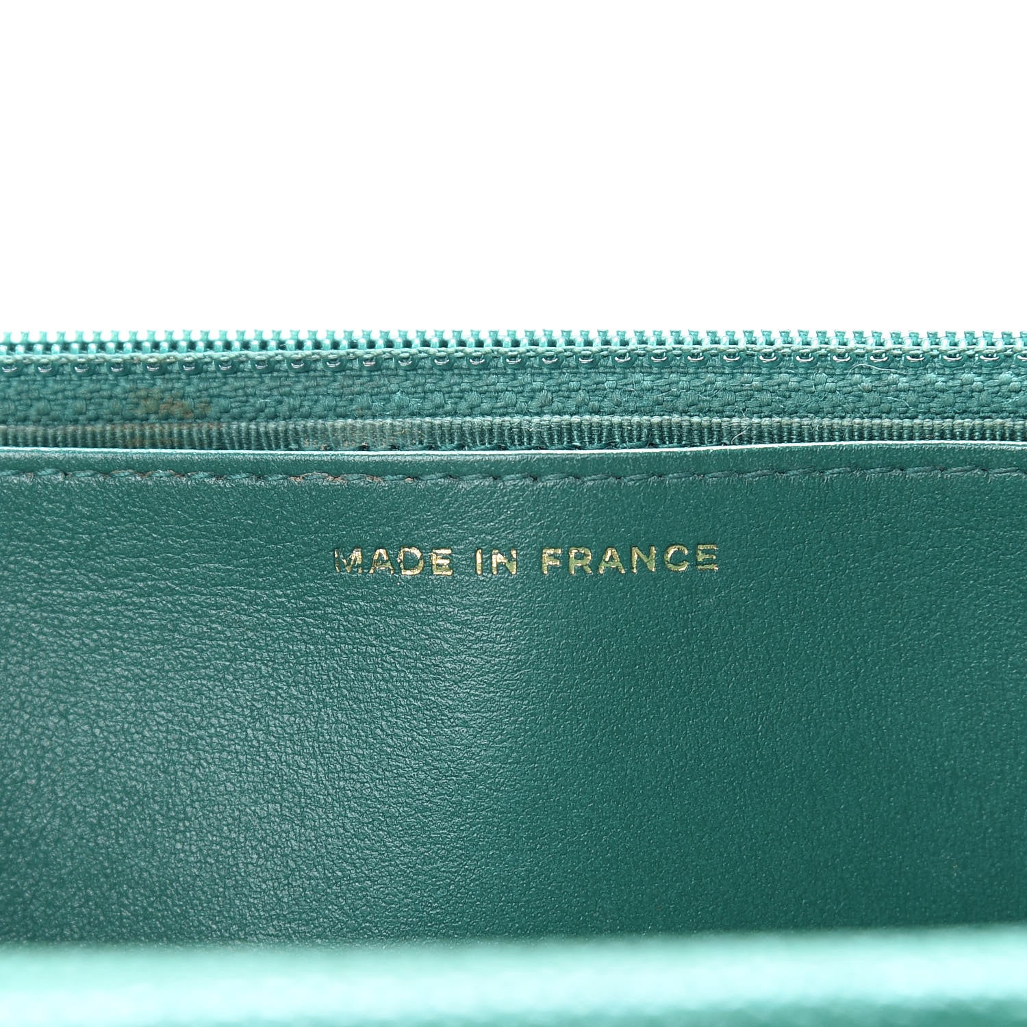 Chanel Metallic Caviar Quilted Wallet On Chain WOC Green 7 of 12