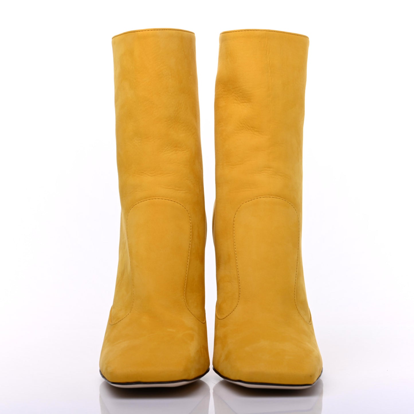 Nubuck FFreedom High Heel Ankle Boots 36 Yellow