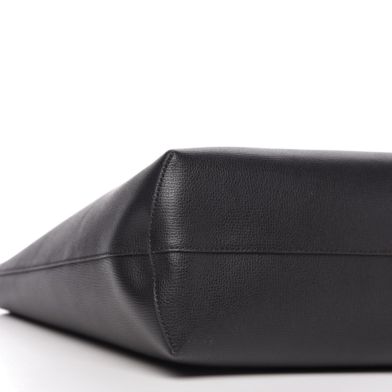 Fendi Vitello Vienna Enamel F is Fendi Shopping Tote Black Taupe 6 of 10