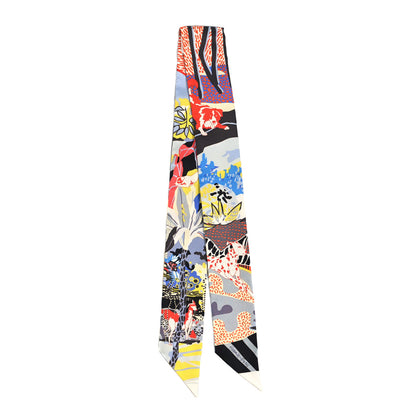 Hermes Silk En Liberte Twilly Ebene Jaune Bleu 2 of 3