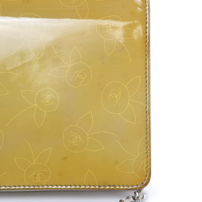 Chanel Patent Camellia Print Wallet On Chain WOC Yellow 13 of 17