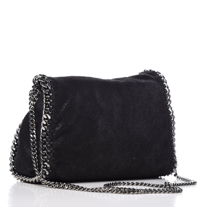 Stella McCartney Shaggy Deer Mini Falabella Fold Over Tote Black 3 of 9