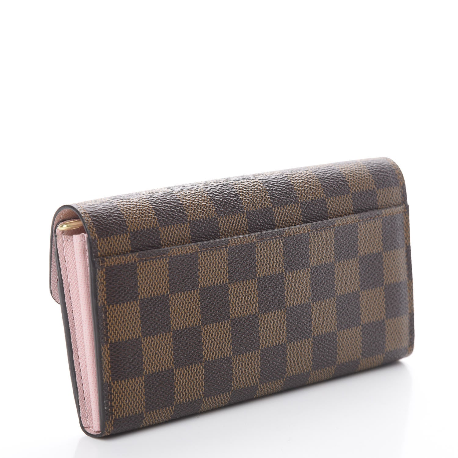 Louis Vuitton Damier Ebene Sarah Wallet NM Rose Ballerine 2 of 5