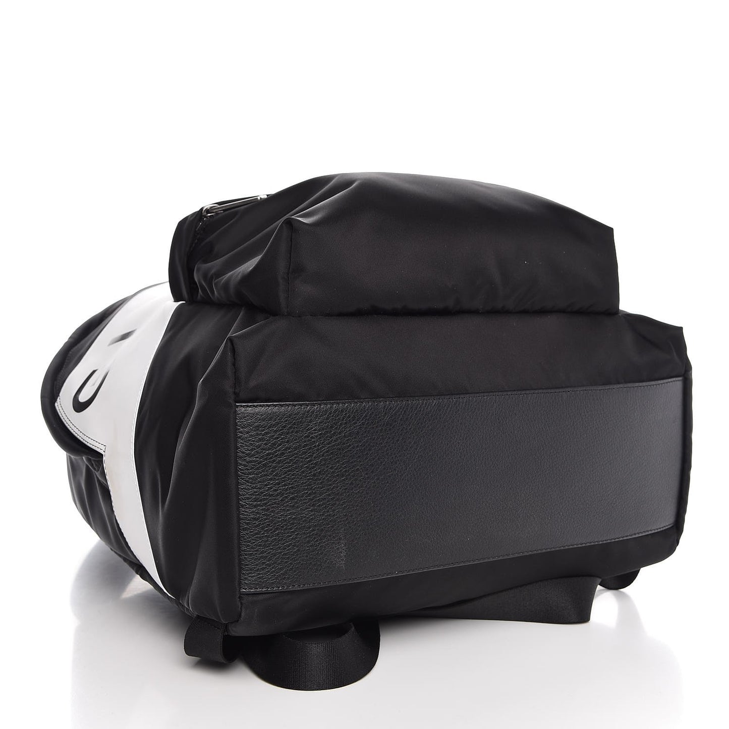 Nylon Logo Urban Backpack Black White