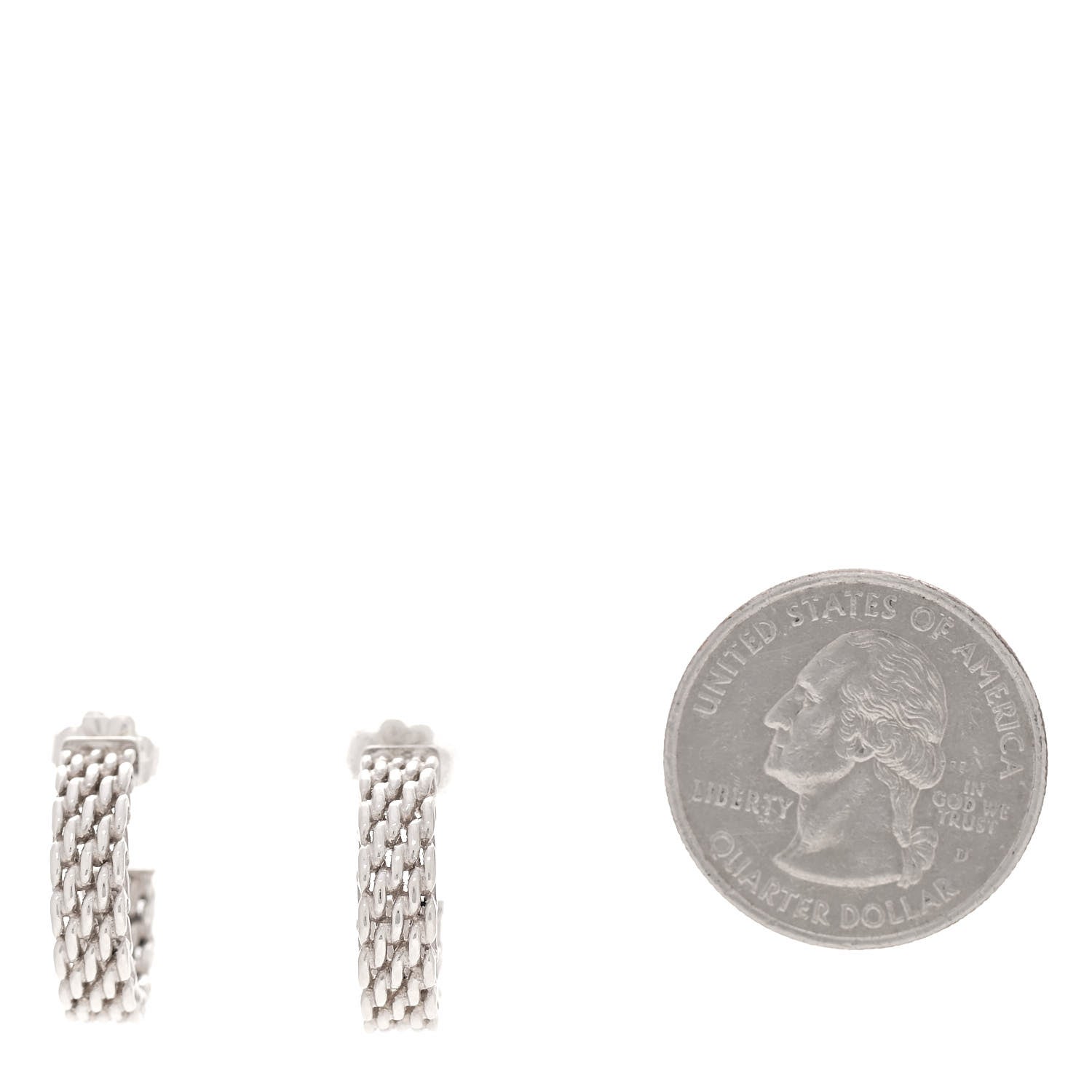 Tiffany Sterling Silver Narrow Somerset Hoop Earrings 2 of 5
