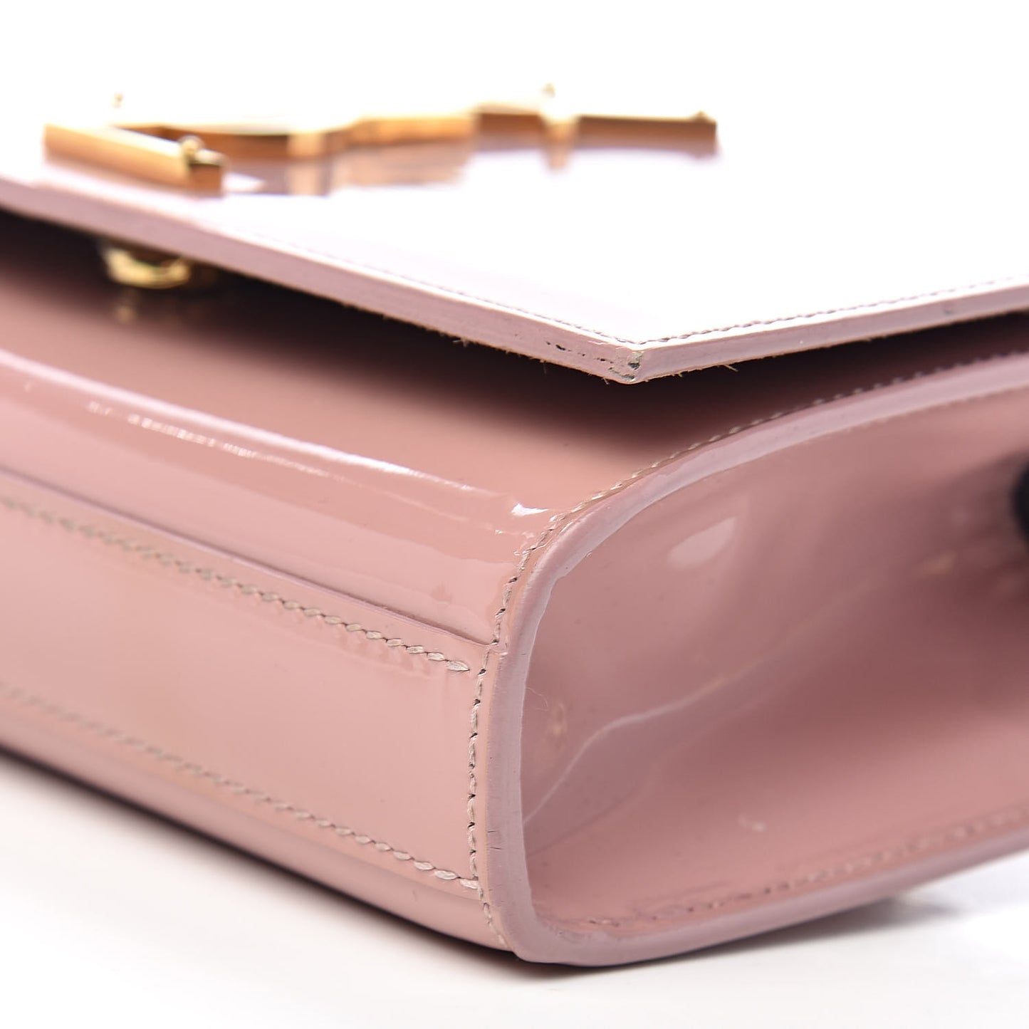 Patent Small Classic Monogram Kate Satchel Dragee