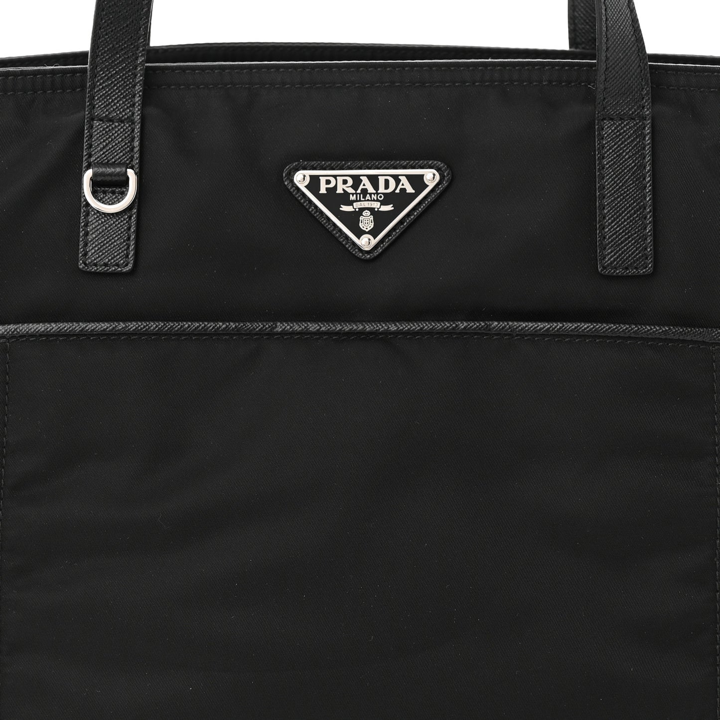 Tessuto Nylon Saffiano Tote Black