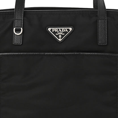 Prada Tessuto Nylon Saffiano Tote Black 9 of 15