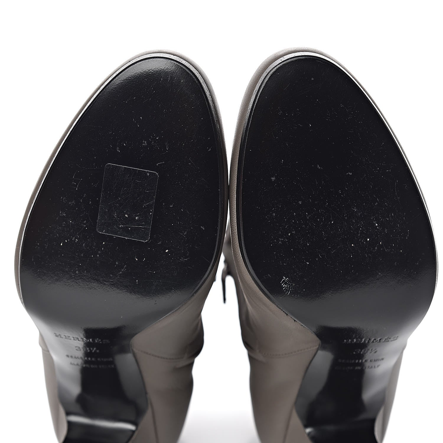 Hermes Calfskin Joueuse Ankle Boots 38.5 Etain 7 of 9