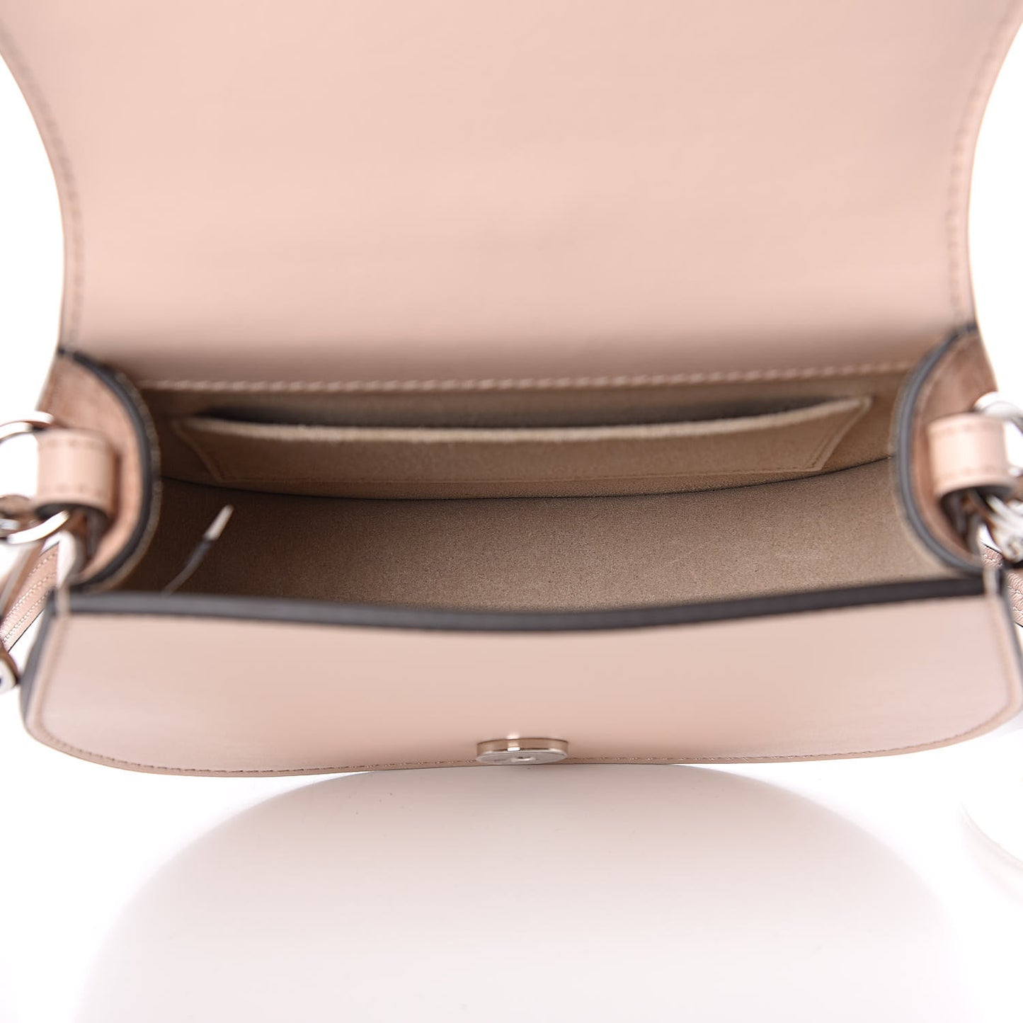 Calfskin Crystal Embellished Small Nile Bracelet Bag Cement Pink