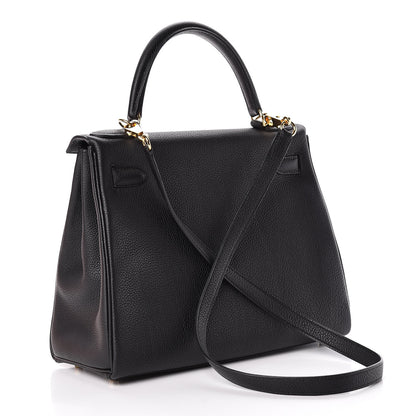 Hermes Togo Kelly Retourne 28 Black 3 of 38