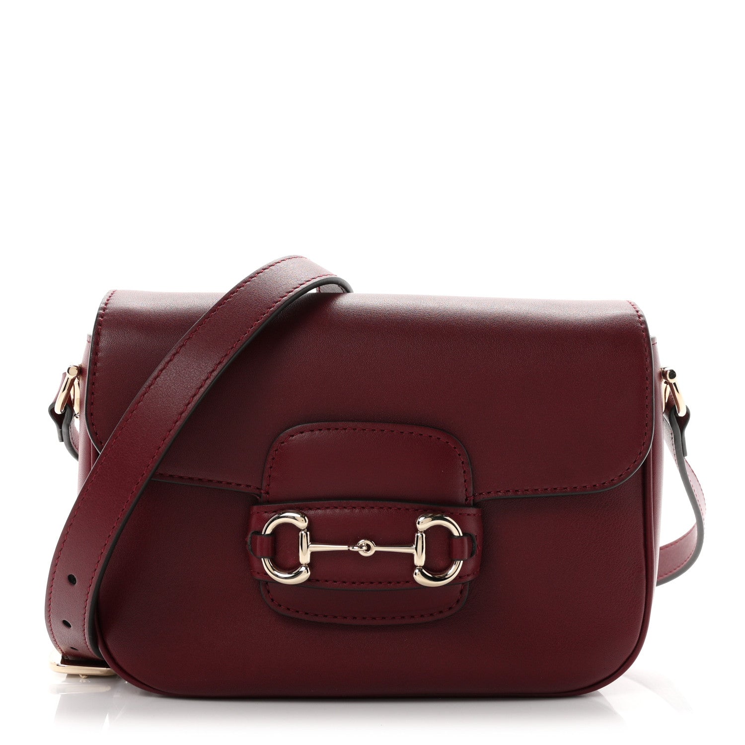 Gucci Arabella Calfskin Horsebit 1955 Shoulder Bag Rosso Ancora 1 of 10