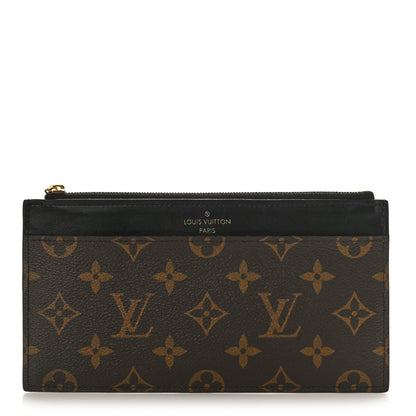 Louis Vuitton Monogram Slim Purse Black 1 of 8