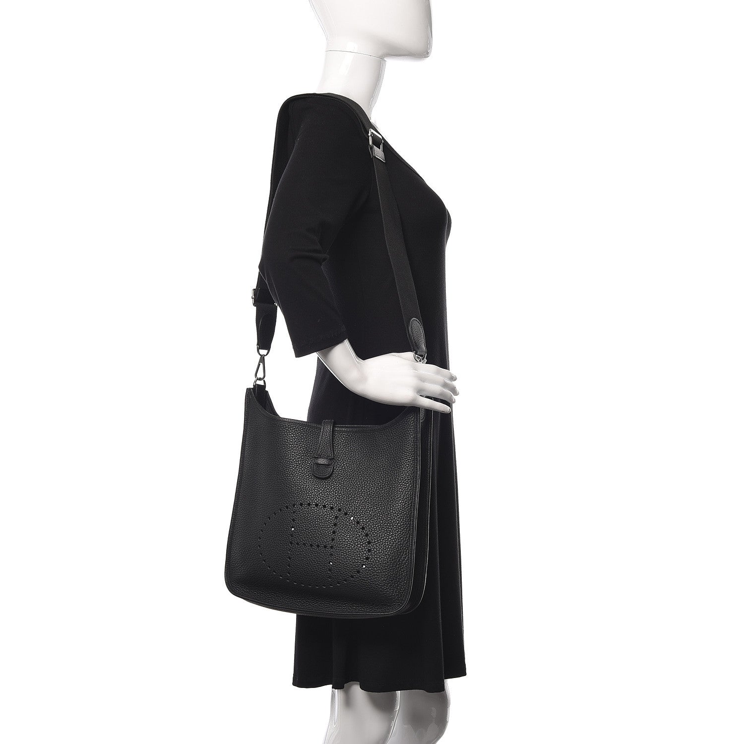 Hermes Taurillon Clemence Evelyne III PM Black 2 of 11