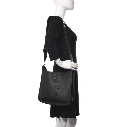 Hermes Taurillon Clemence Evelyne III PM Black 2 of 11