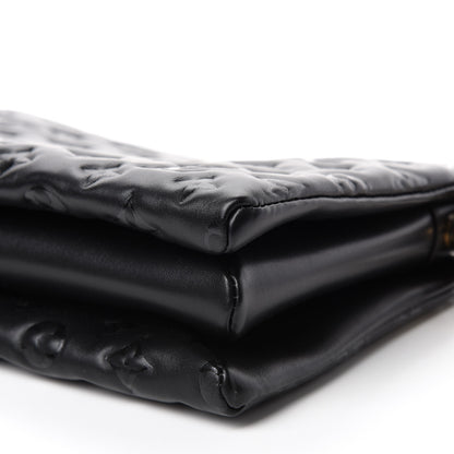 Louis Vuitton Lambskin Embossed Monogram Coussin PM Black 7 of 11
