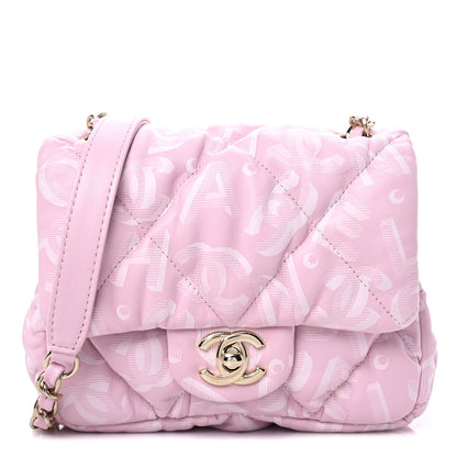 Chanel Printed Lambskin Quilted CC Mini Flap Pink 1 of 10