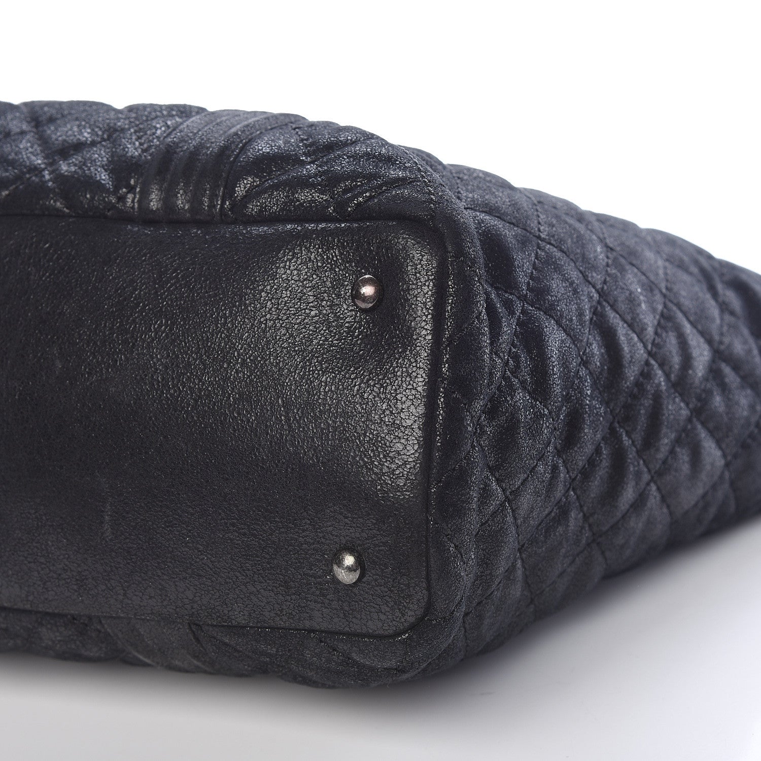 Chanel Goatskin Quilted Large Gentle Boy Shopping Tote Black 10 of 11