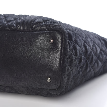Chanel Goatskin Quilted Large Gentle Boy Shopping Tote Black 10 of 11