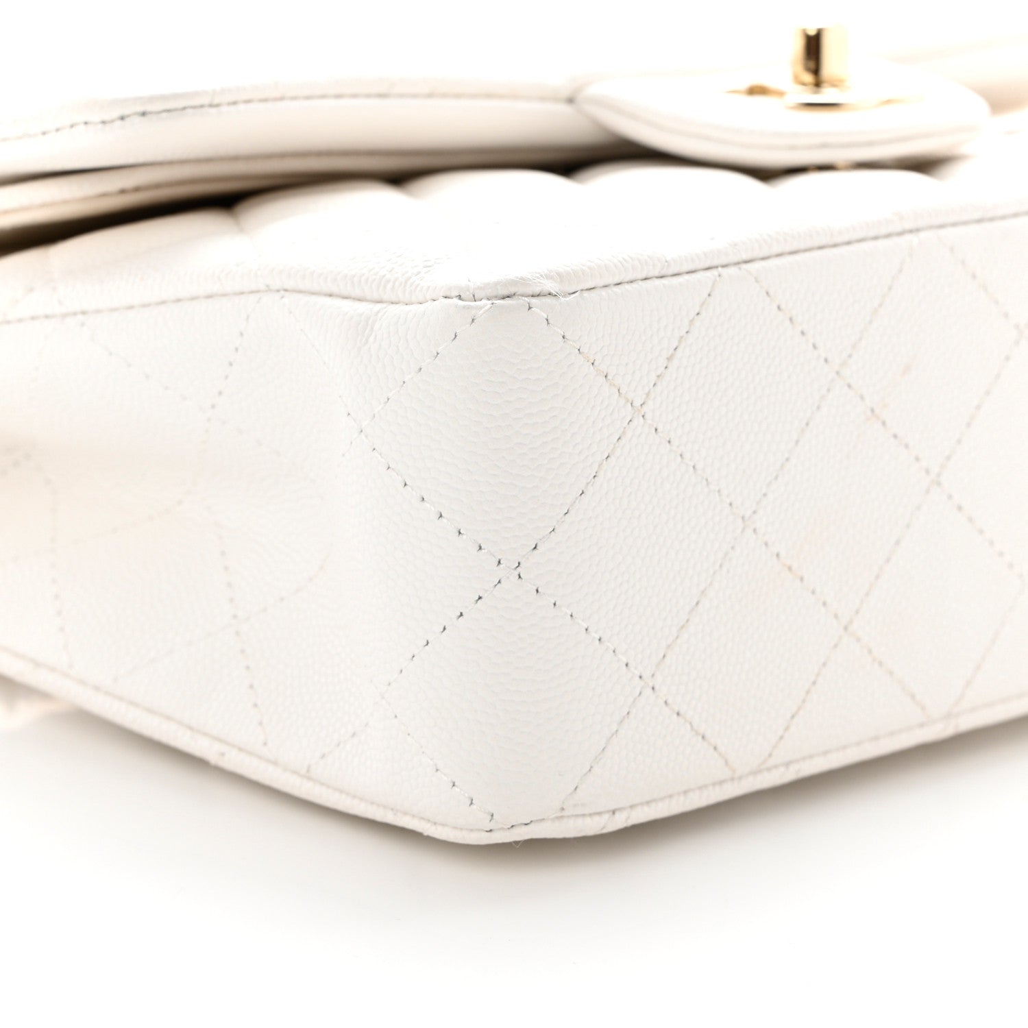 Chanel Caviar Quilted Small Double Flap White 9 of 13