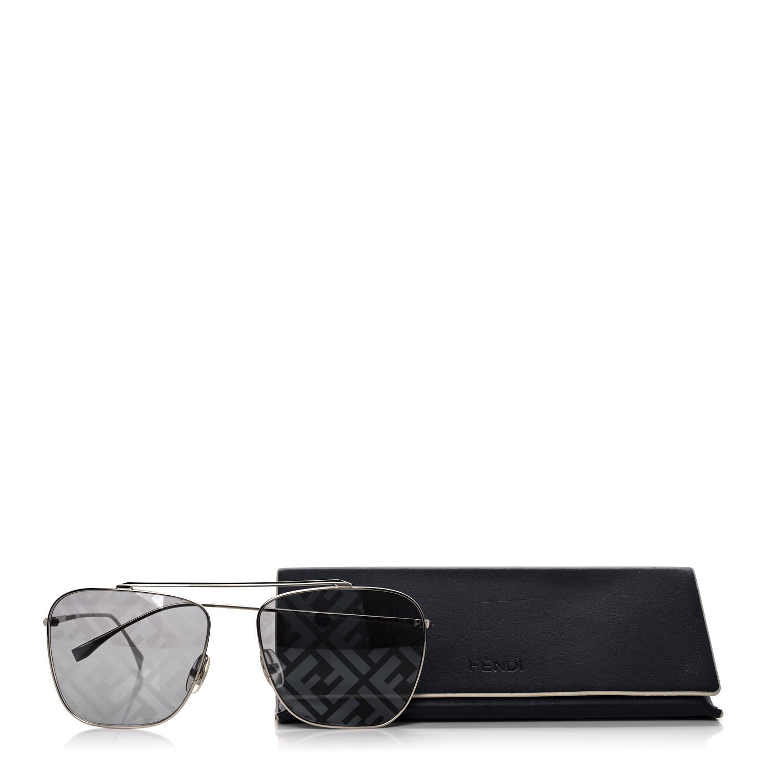 Fendi Metal Aviator Sunglasses FF0406/S Silver 7 of 7